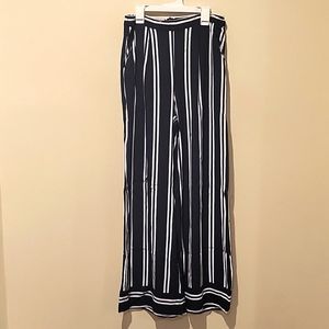 ❤️ LULU'S HIGH RISE STRIPED WIDE LEG FLOWY PANTS, LARGE